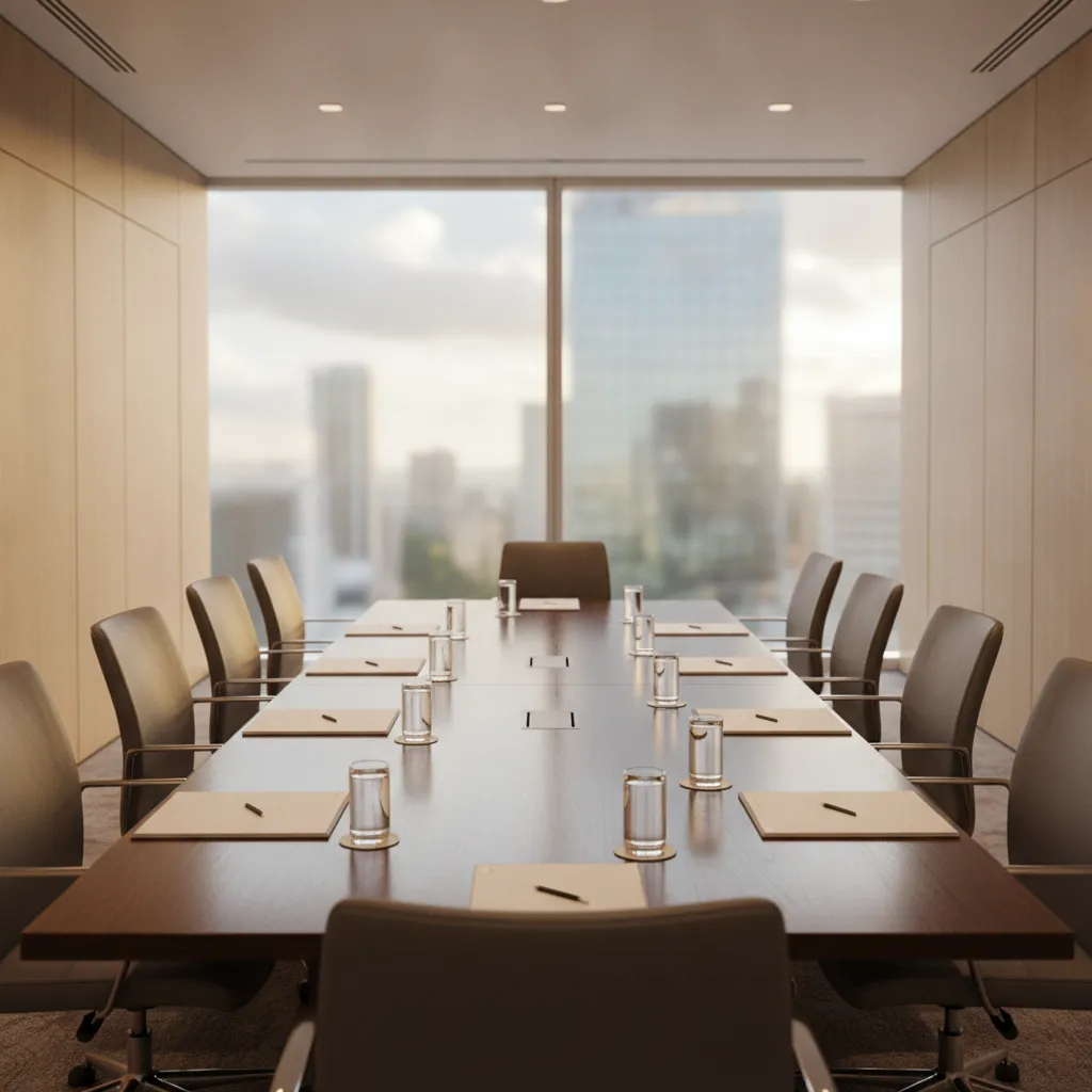 A conference table with commercial contracts and law reports in an office, Delhi